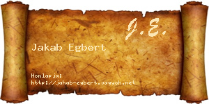 Jakab Egbert névjegykártya