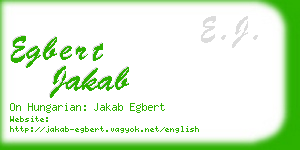 egbert jakab business card